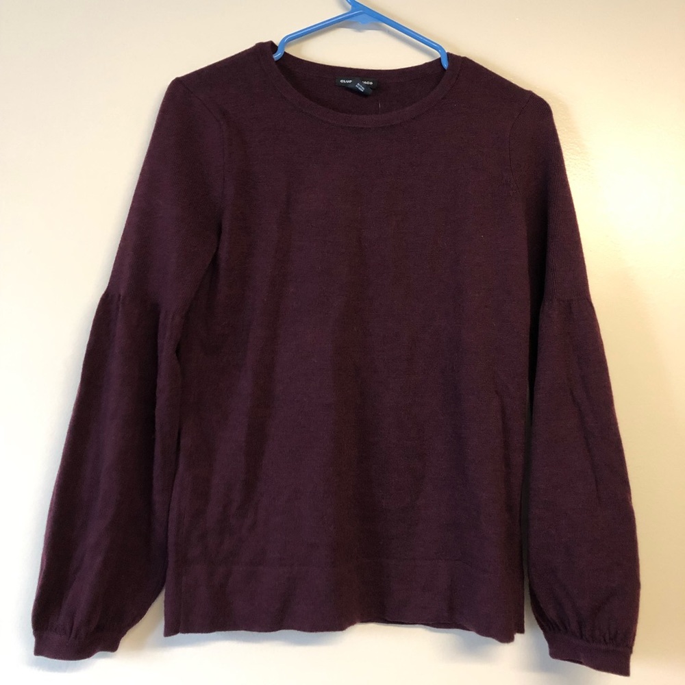 Maroon Club Monaco Wool Sweater